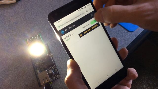 Mongoose OS mobile app control of a wESP32 PoE powered LED light смотреть онлайн