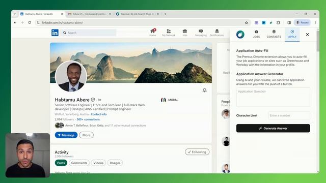 Prentus Chrome Extension Walkthrough | AI Networking, Job Tracker, & Application Auto-Fill смотреть онлайн
