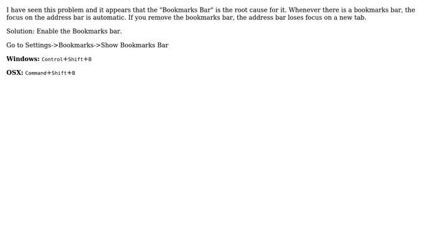Chrome no longer focus address bar after opening a new tab (6 Solutions!!) смотреть онлайн