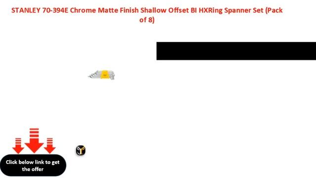 STANLEY 70 394E Chrome Matte Finish Shallow Offset BI HXRing Spanner Set Pack of 8 смотреть онлайн
