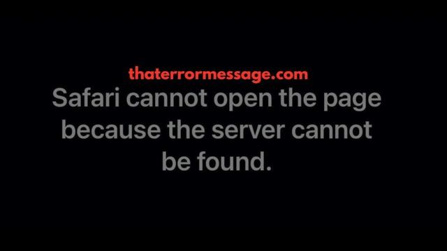 Safari cannot open the page because the server cannot be found. смотреть онлайн