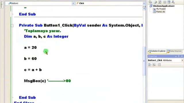 VisualBasic NET 2008 Ders 45 Operatörlere Giriş Toplam Operatörü Mozilla Firefox смотреть онлайн