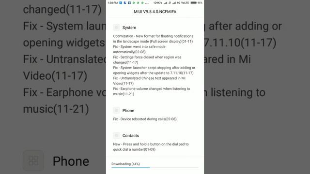 New Update Mi Note 4 MIUI V9.5.4.0.NCFMIFA