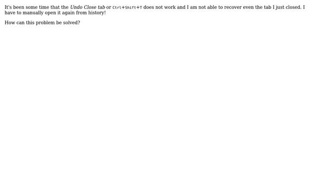 Ubuntu: Undo close tab (Ctrl+Shift+T) not working in Firefox смотреть онлайн