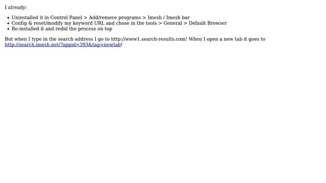 Impossible to remove iMesh Search Bar from Firefox on Windows XP смотреть онлайн