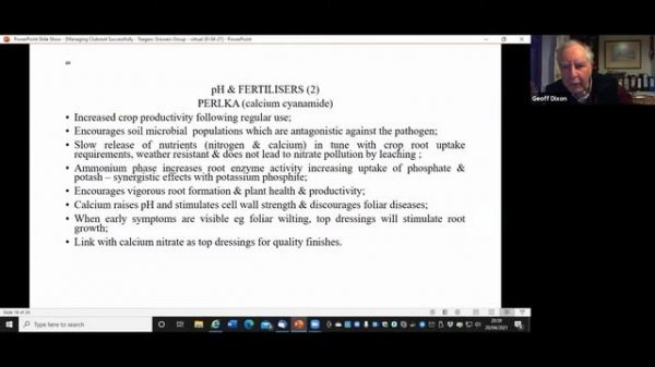 Cluroot Webinar with Prof Geoff Dixon
