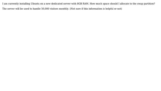 Ubuntu: How much space to allocate to the swap partition? смотреть онлайн