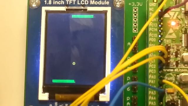 stm32 single-player pong w/ wii nunchuk смотреть онлайн
