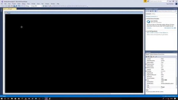 How to add background video to Visual Studio Windows Forms Apps