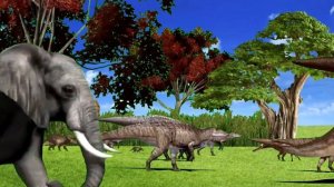 animal stampede dinosaurs stampede running animal safari dinosaur animated part17 elephant