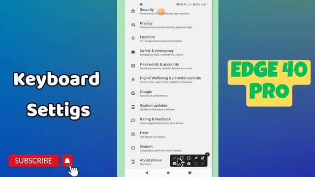 Motorola Edge 40 Pro Keyboard Settings || How to enable keyboard settings || How to use keyboard смотреть онлайн