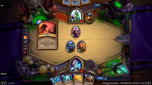 Game Soup plays... Hearthstone! (Cooldraft) Arena #4 - 12 Wins Mage (1/8) смотреть онлайн