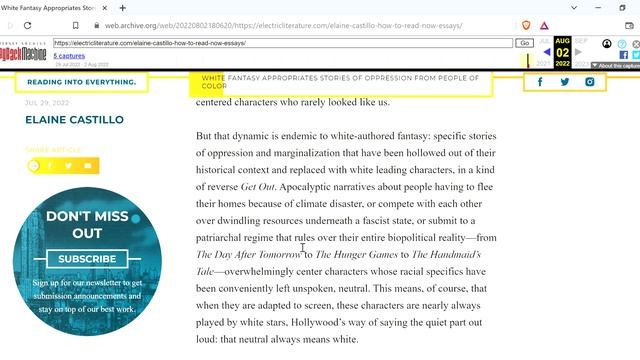 Brave Author- "White Fantasy Appropriates Stories Of Oppression From People of Color." смотреть онлайн