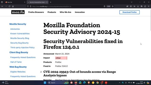 Firefox 124.0.1 Emergency Security Update Fixes 2 Critical Vulnerabilities смотреть онлайн