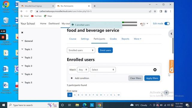 Course food and beverage service Google Chrome 5 July 2022 смотреть онлайн