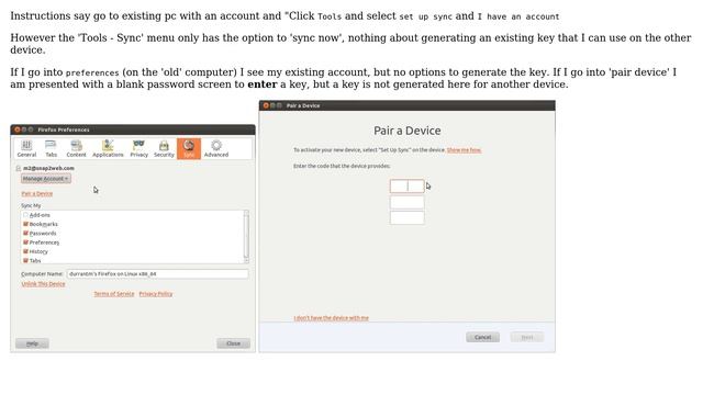 How can i sync firefox bookmarks. Can't find the code, instructions are incorrect? смотреть онлайн