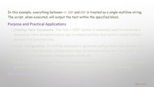 Understanding the "cat EOF" Syntax in Unix & Linux смотреть онлайн