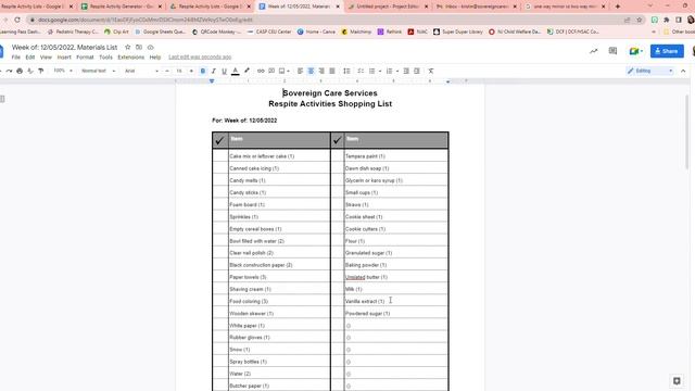 Respite Activity Generator Google Sheets Google Chrome 2022 11 16 13 48 56 смотреть онлайн