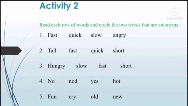 English for Grade 7 : Antonyms/Opposites смотреть онлайн