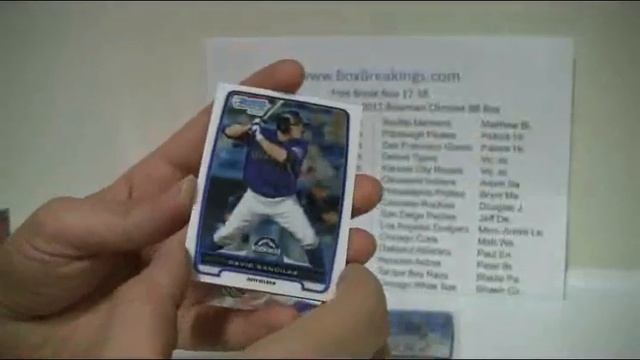 BoxBreakings com 2012 Bowman Chrome BB Free Box Break NOV 17 18 Break Vid смотреть онлайн