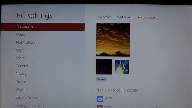Windows 8 How to change account picture смотреть онлайн