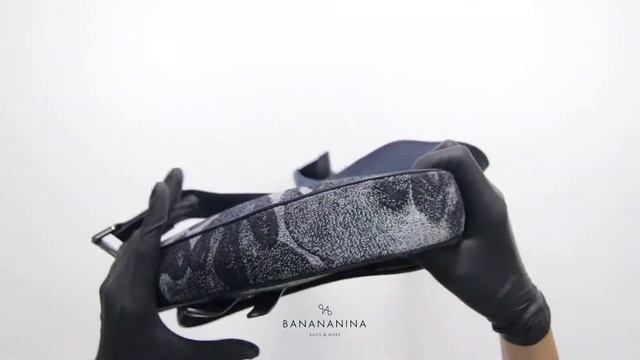Christian Dior X Peter Doig Men Denim Camouflage Saddle Bag Navy смотреть онлайн