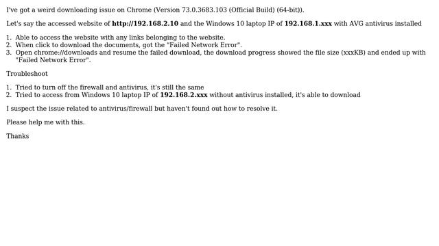 Unable to download file from Chrome due to "Failed Network Error" смотреть онлайн
