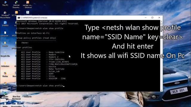 How to hack and see saved wifi passwords on Pc !! Easy hacking way. смотреть онлайн