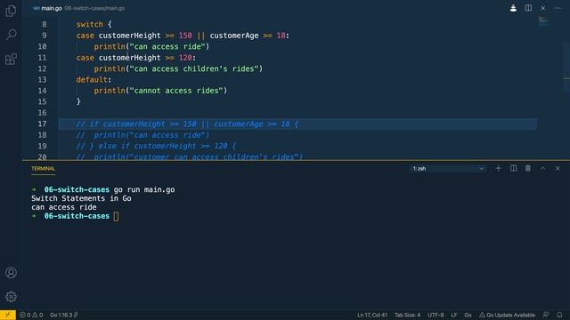 07 - Switch Statements in Go (2160p with 30fps) смотреть онлайн