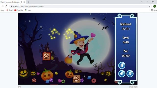 Spiel Halloween Grabbers auf Spiele 123 Google Chrome 2021 смотреть онлайн