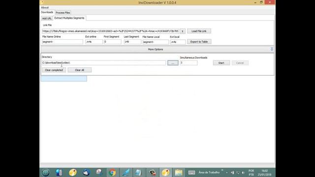 InviDownloader 1.0.0.4 - Example Download TS segmented videos смотреть онлайн