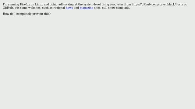 Blocking ads with hosts file doesn't always work in Firefox смотреть онлайн