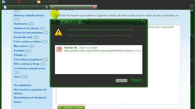 como descargar un complemento HQ para mozilla firefox смотреть онлайн