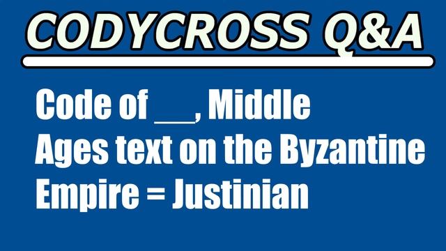 Code of, Middle Ages text on the Byzantine Empire (CodyCross Crossword Answer) смотреть онлайн