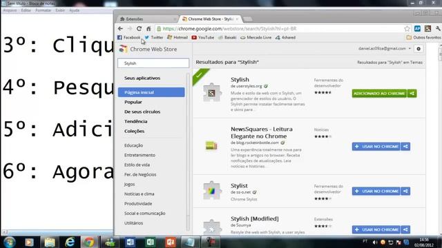 Aula: Mudar Cor do Facebook (Stylish) Chrome e Firefox смотреть онлайн