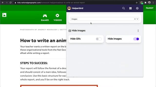 HIDE IMAGES ON ANY WEBSITE | Helperbird Browser Extension смотреть онлайн