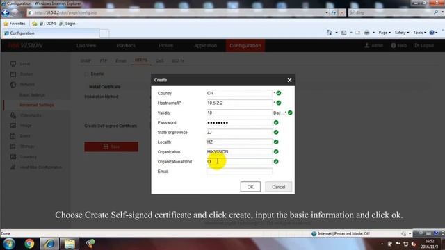 How to configure a self signed HTTPS certificate on a Hikvision Device смотреть онлайн