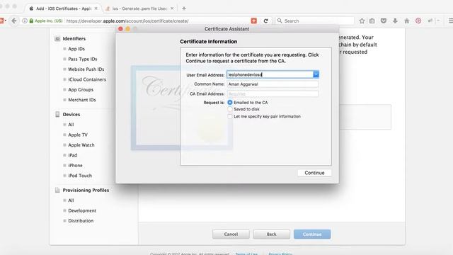 Create pem file for push notification in iOS sdk смотреть онлайн