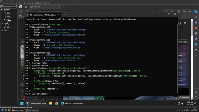 PowerShell: Configure Microsoft Edge Start page смотреть онлайн