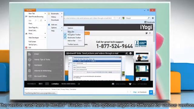 Customize toolbar in Mozilla® Firefox browser on Windows® 8 PC смотреть онлайн
