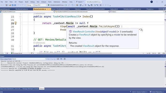 3 Tạo ứng dụng MVC Movie sử dụng EntityFramework core смотреть онлайн