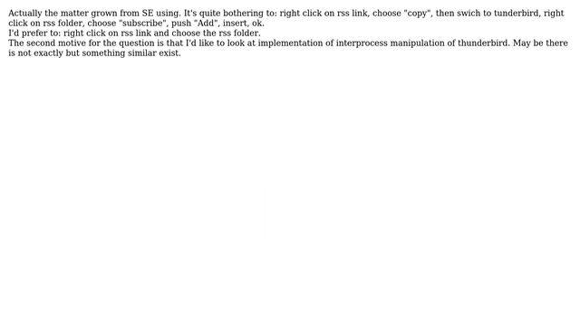 Firefox addon for quick adding of rss feeds to thunderbird needed смотреть онлайн