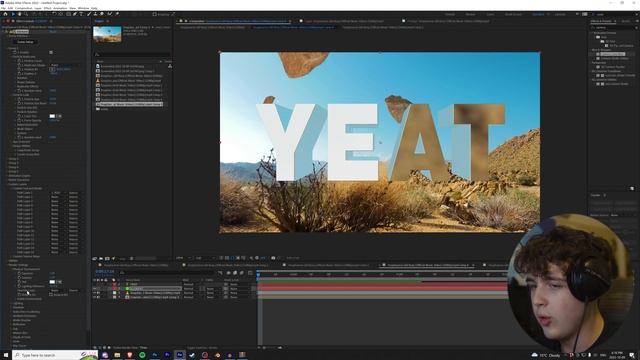 YEAT GET BUSY 3D TITLE TUTORIAL (Element 3D Reflective Chrome Text Tutorial) смотреть онлайн