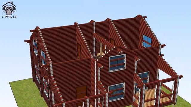 Дом коттедж 2эт 9х12 Брус профилированный смотреть онлайн