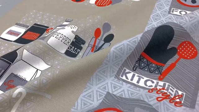 Рогожка "Стильная кухня", ш.1.5м, хлопок-100%, 165гр/м.кв, раппорт 0.63м АРТ 020439 смотреть онлайн