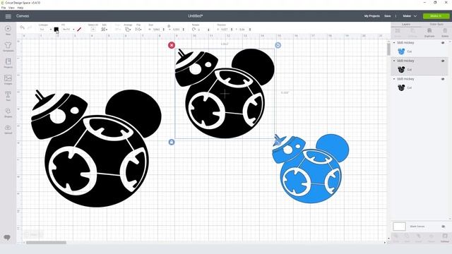 Bb8 Mickey Svg Free Cut File for Cricut смотреть онлайн