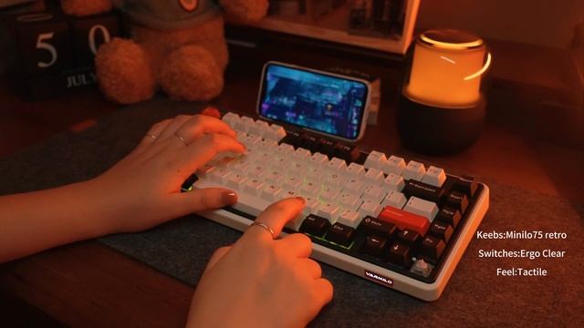 Minilo 75 Retro  Tactile VS Linear Switch Typing sound