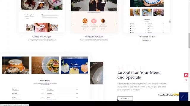Gaspard - Restaurant and Coffee Shop Theme elementor restaurant Build Website смотреть онлайн