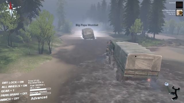 Spintires Hardcore - Hill - W Big Papa Wombat - Part 2 смотреть онлайн