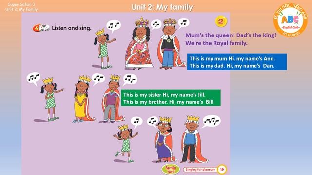 SUPER SAFARI 3 - UNIT 2: MY FAMILY - PAGE 19 смотреть онлайн